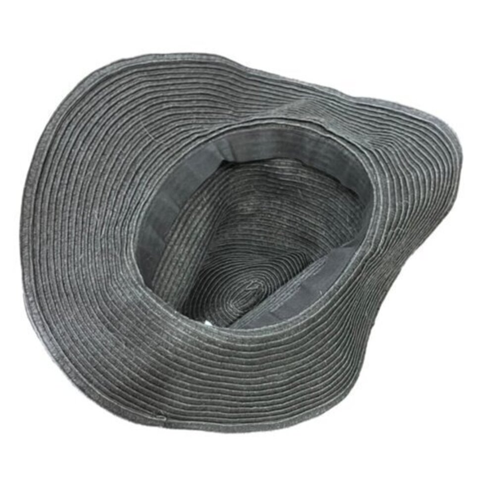 Forever 21 Black Wide Brim Sun Hat Bow Floppy Brim Beach Pool Travel Vacation - Picture 4 of 10